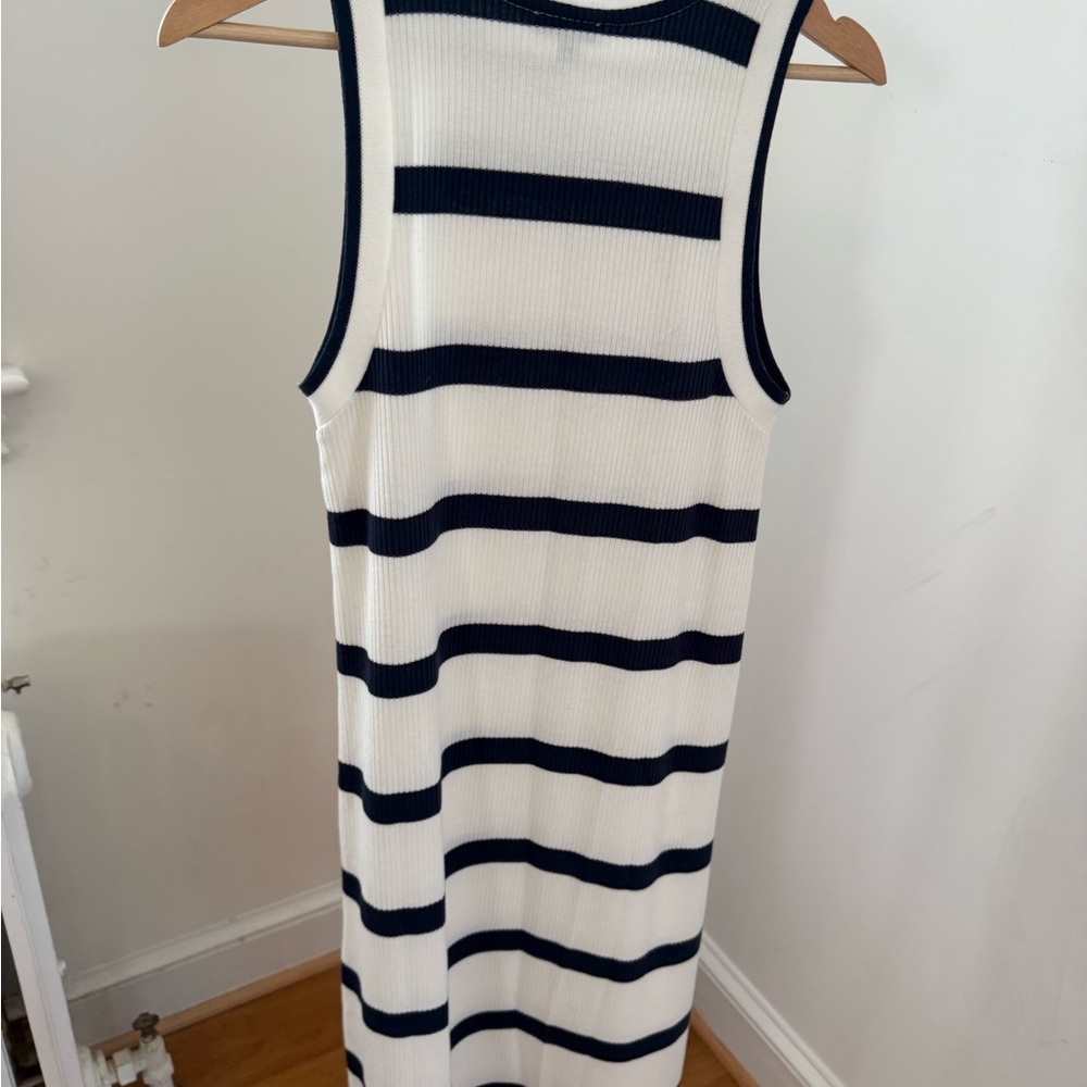 Splendid Navy and White Striped Maxi Dress